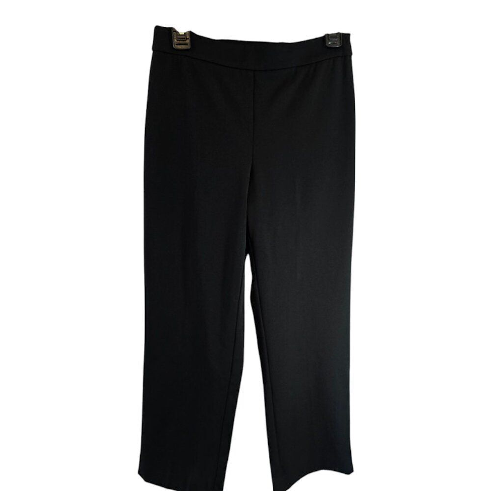 ZARA BASIC COLLECTION SIZE MEDIUM BLACK PANTS NWT BACK ELASTIC SIDE ZIP